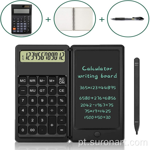 Calculadora mágica de tela LCD com bloco de notas